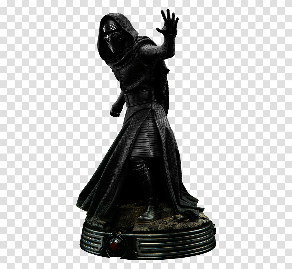 Kylo Ren Mask Kylo Ren Premium Format Statue, Person, Coat, Overcoat Transparent Png