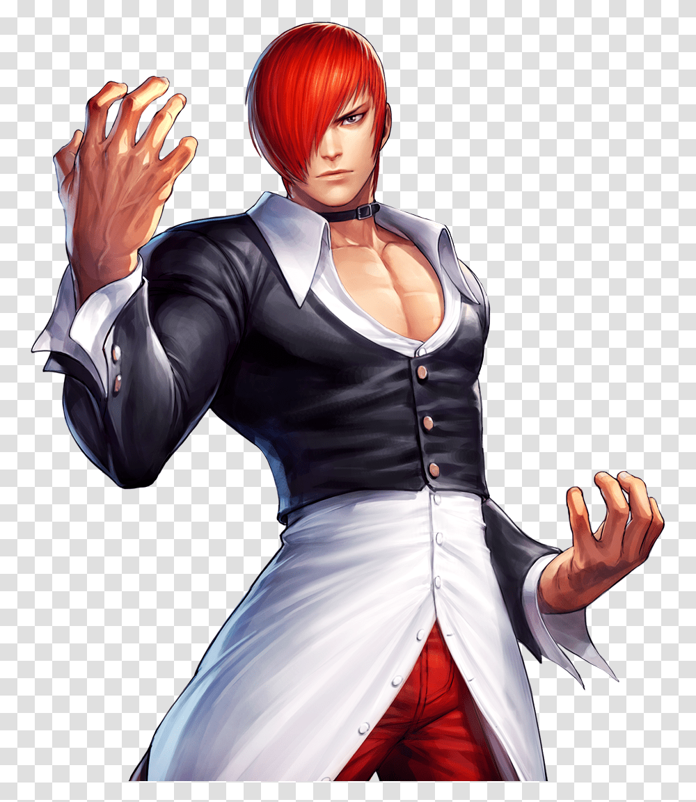 Kyo Kusanagi Iori Yagami Official Art King Of Fighters Kof All Star Iori, Person, Clothing, Long Sleeve, Finger Transparent Png