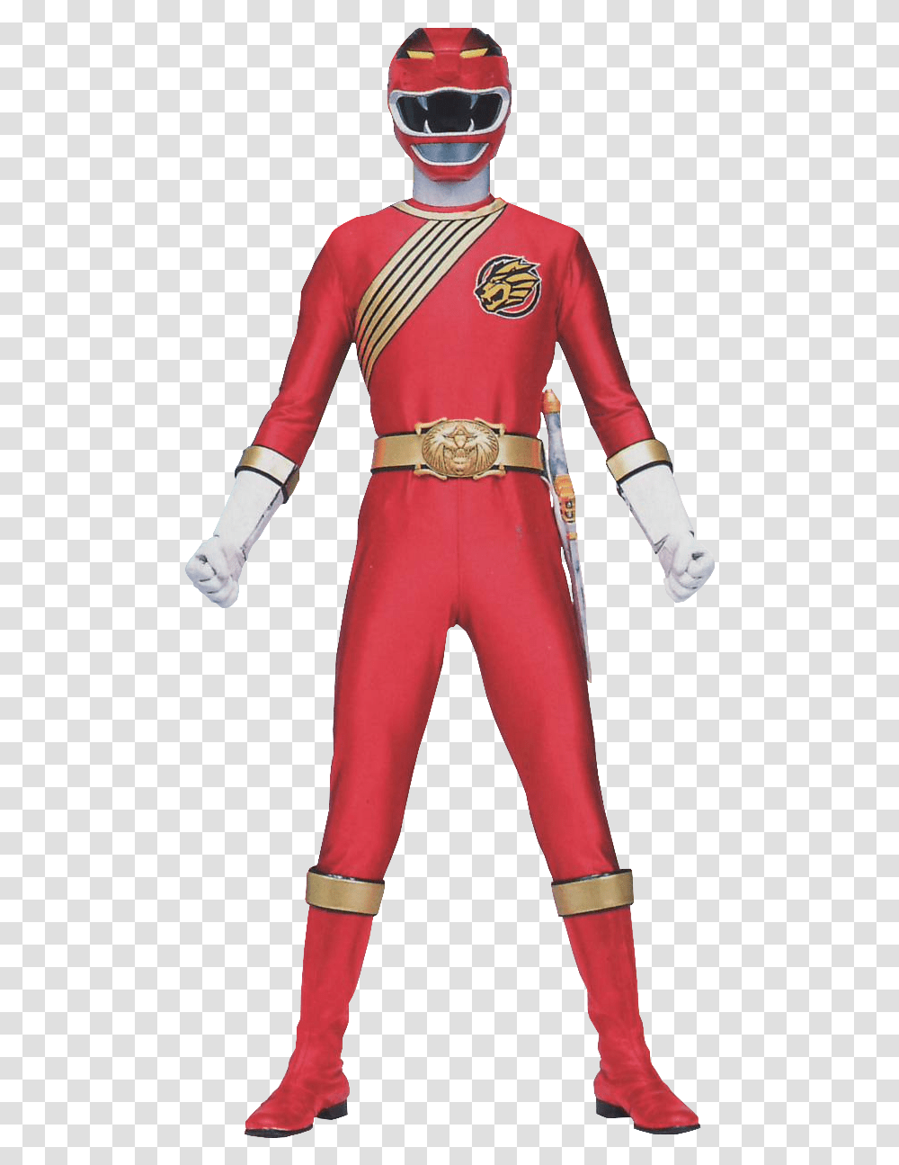 Kyoryu Red Power Rangers Jungle Fury Red, Costume, Person, Helmet Transparent Png