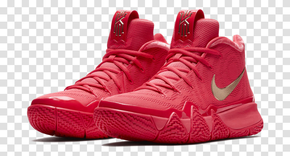 Kyrie 4 To Life With Facebook Messenger Kyrie 4 Red Carpet Nike, Clothing, Apparel, Shoe, Footwear Transparent Png