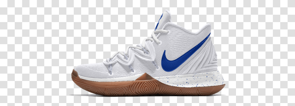 Kyrie 5 White And Blue, Shoe, Footwear, Apparel Transparent Png