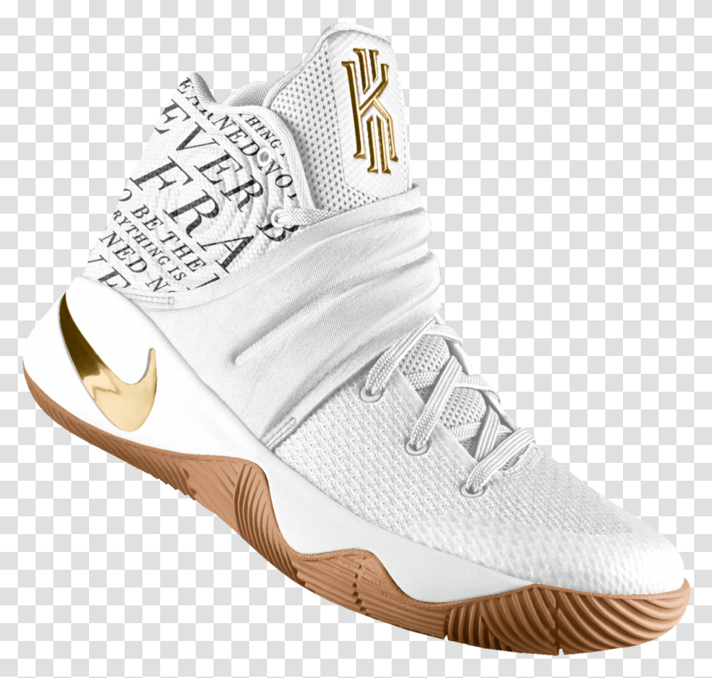 Kyrie Irving Basketball Shoes White Kyrie 2 White And Gold, Clothing, Apparel, Footwear, Sneaker Transparent Png