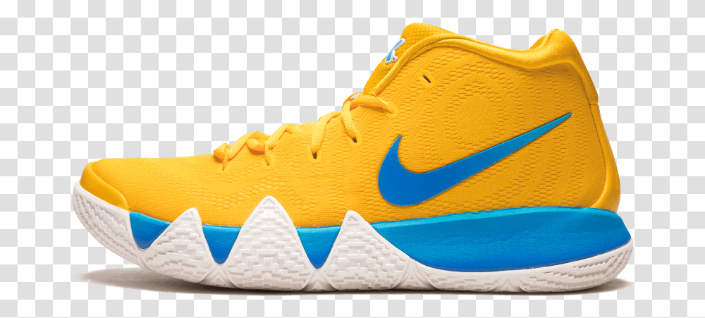 Kyrie Kyrie 4 Yellow And Blue, Shoe, Footwear, Apparel Transparent Png