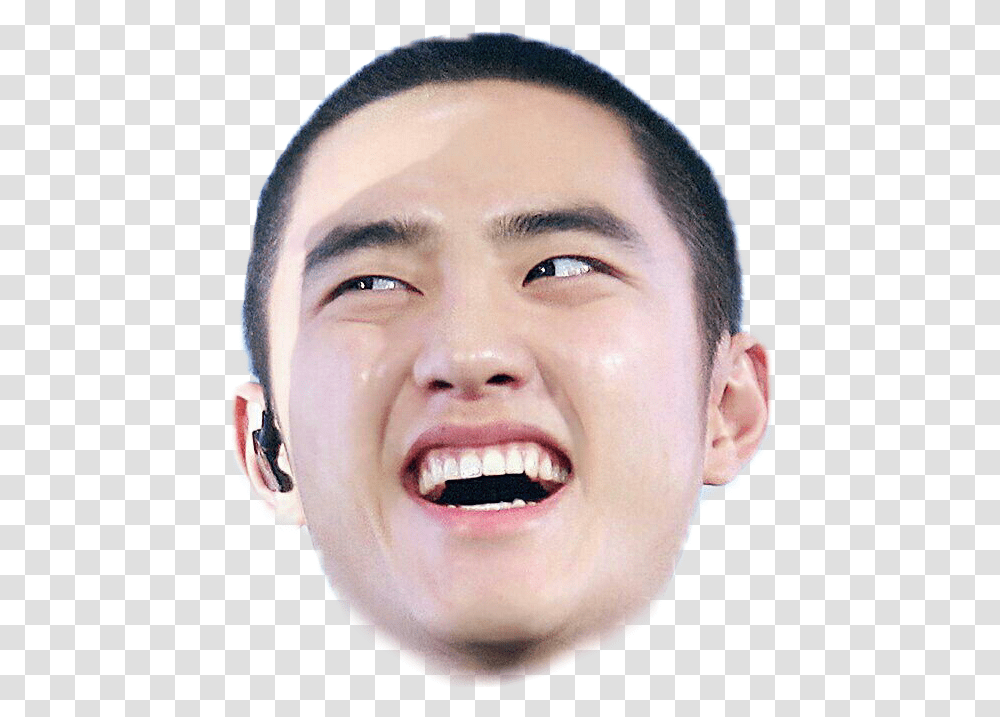 Kyungsoo Happy, Head, Face, Person, Teeth Transparent Png