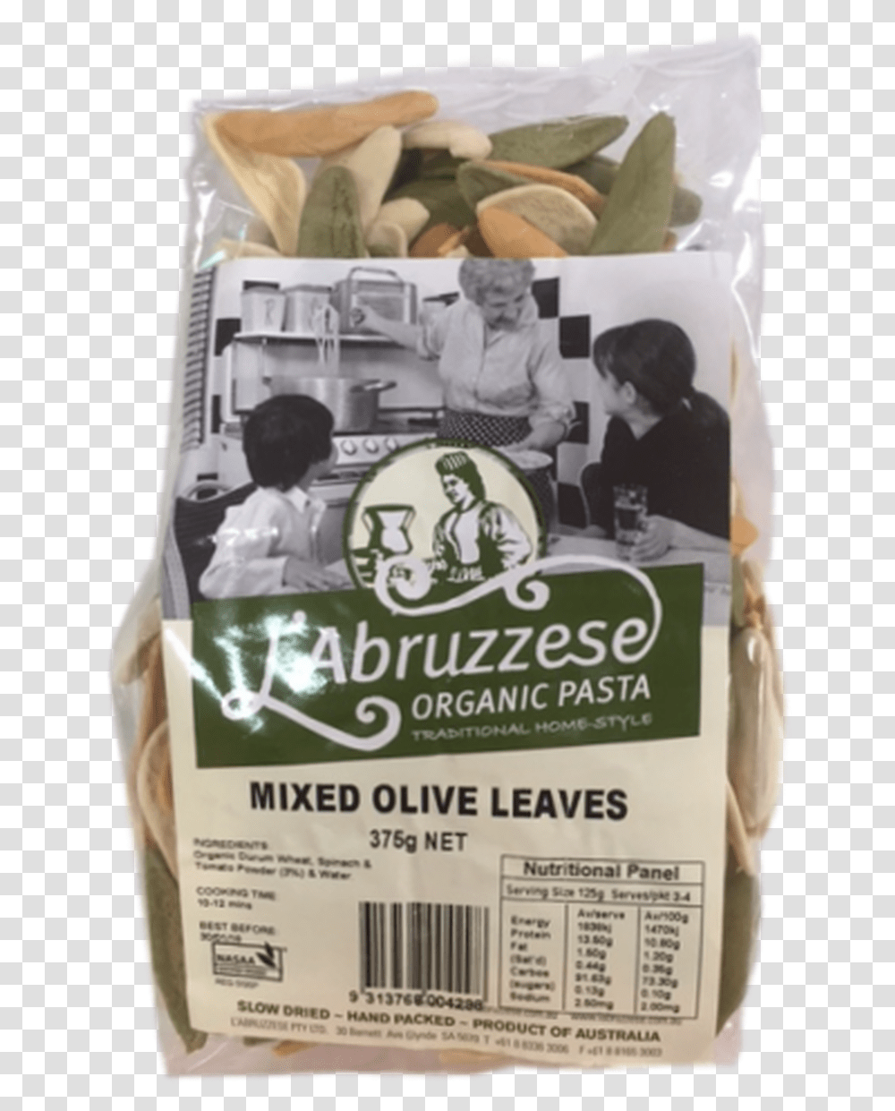 L Abruzzese Mixed Olive Leaves 375g Tagliatelle, Person, Poster, Advertisement, Flyer Transparent Png