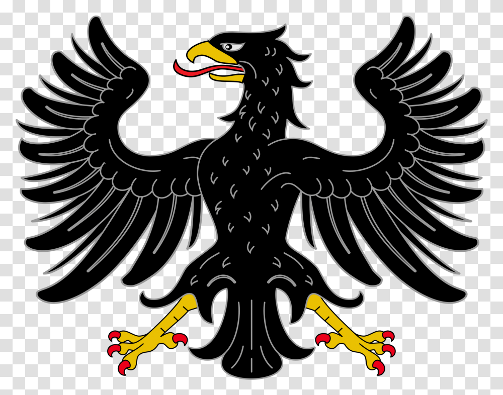 L Aquila Coat Of Arms Download Italy Eagle Coat Of Arms, Bird, Animal, Emblem Transparent Png