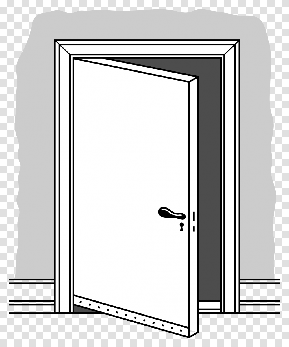 L Door Black And White, Furniture, Cabinet, Medicine Chest Transparent Png