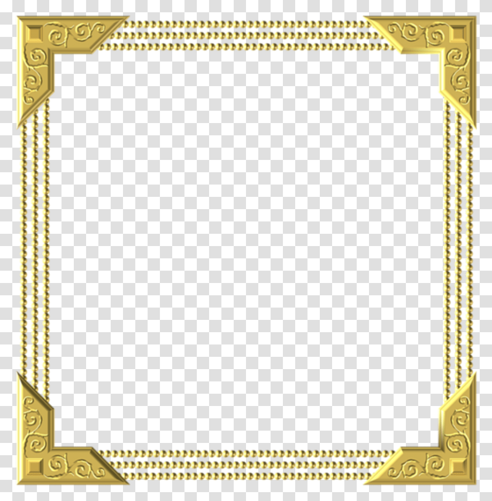 L Gold Frame Square Border Decoration Decor Borders For Certificates Gold, Mirror, Architecture, Cross, Treasure Transparent Png