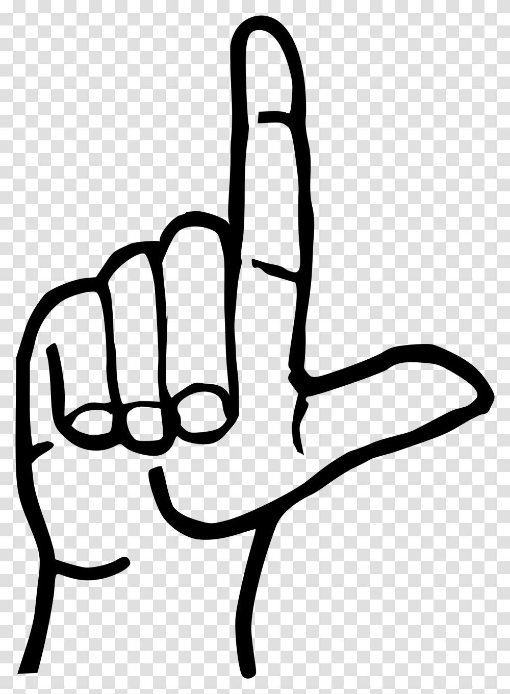L In Sign Language Clipart Download L Sign, Gray, World Of Warcraft Transparent Png