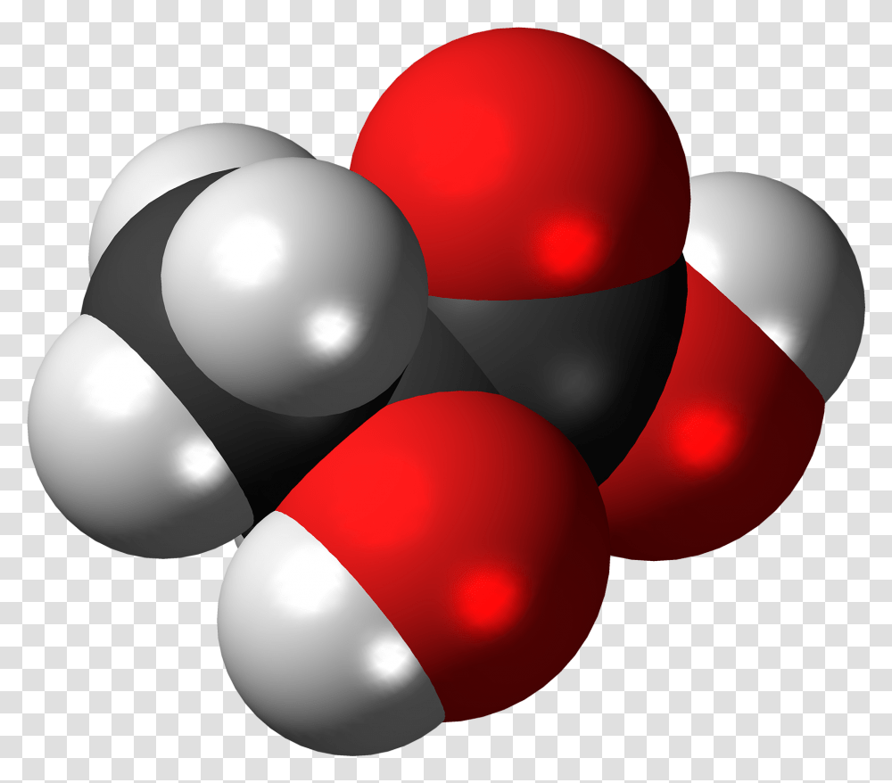 L Lactic Acid Molecule Spacefill Lactic Acid Space Fill, Balloon, Sphere, Weapon, Weaponry Transparent Png