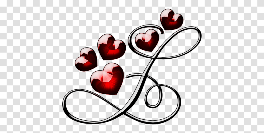 L Letter With Hearts Image Purepng Free Happy Valentines Day My Friend, Text, Graphics, Dynamite, Bomb Transparent Png