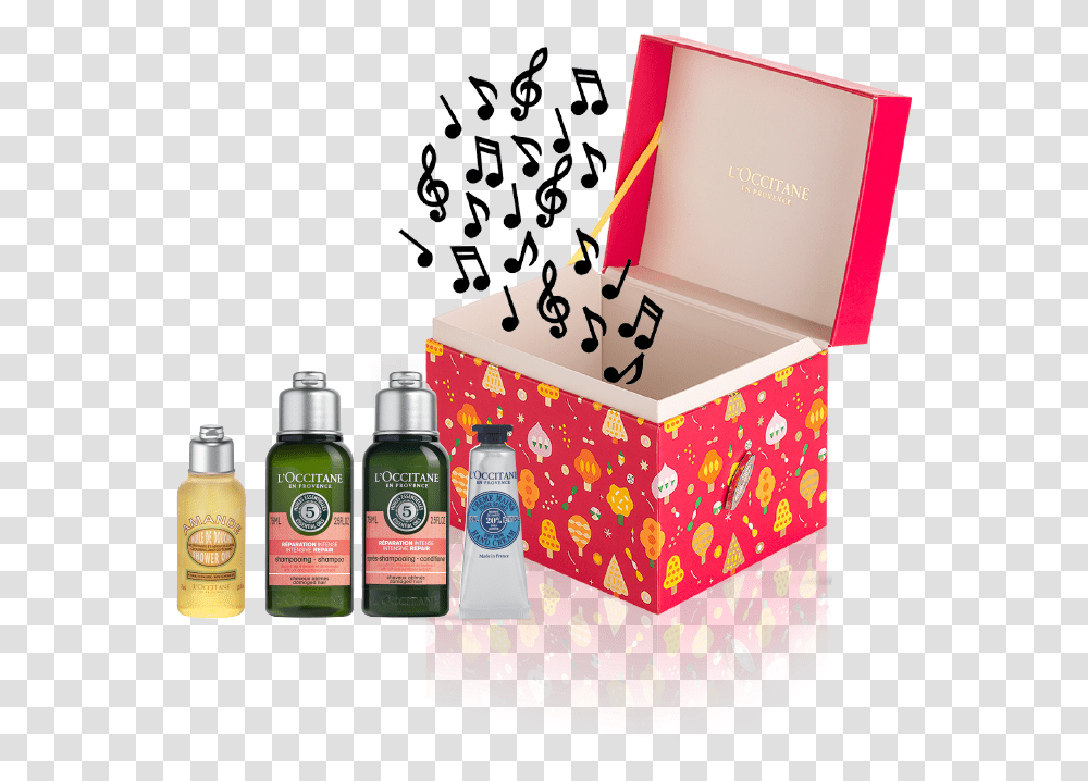 L Occitane Christmas Box, Bottle, Cosmetics, Carton, Cardboard Transparent Png
