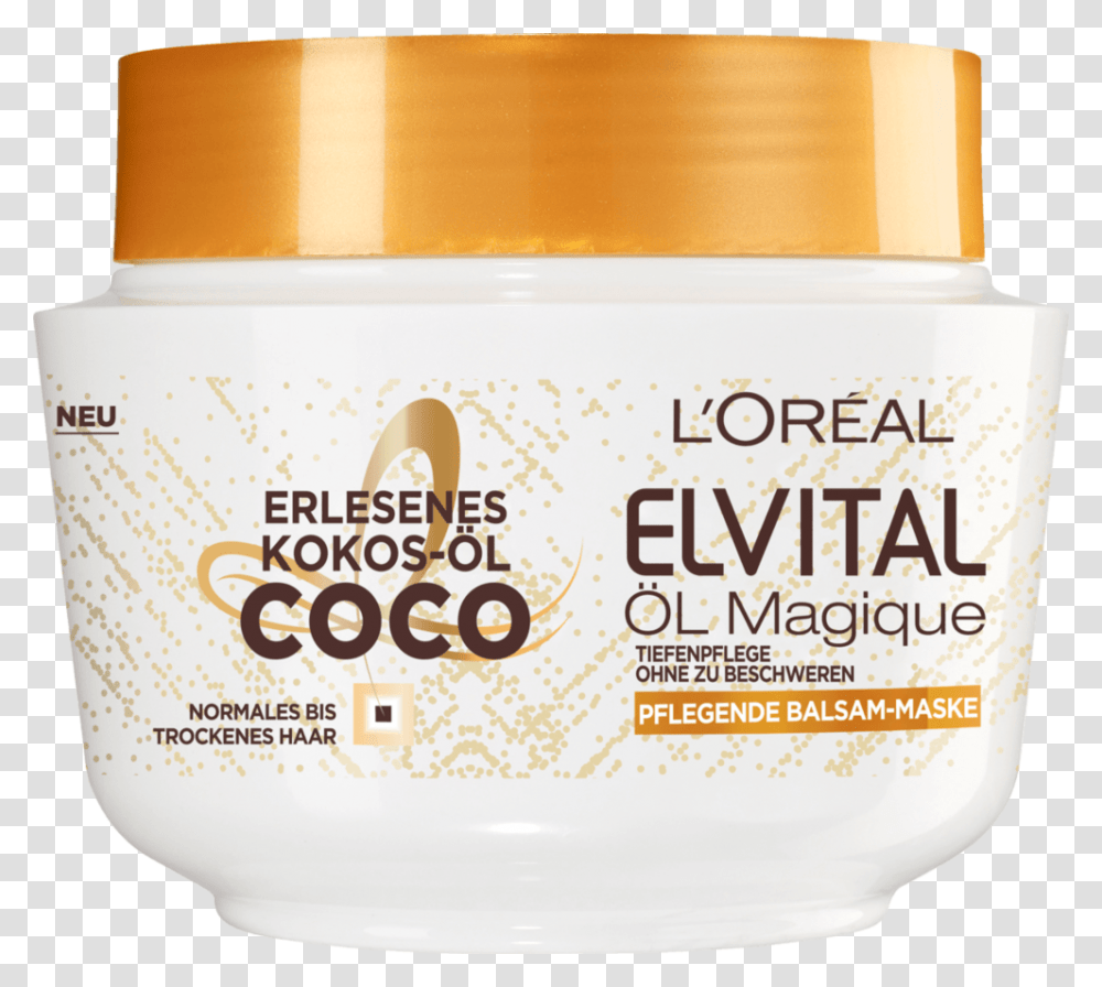 L Oral Paris Elvital L Magique Coco Maske, Cosmetics, Box, Bottle, Sunscreen Transparent Png