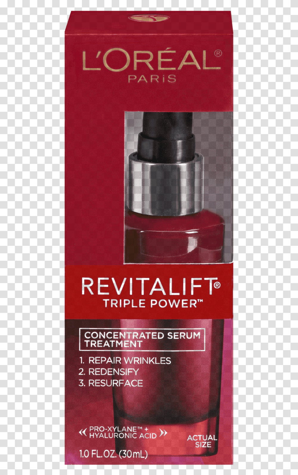 L Oreal Revitalift Triple Power Serum, Bottle, Cosmetics, Petal Transparent Png