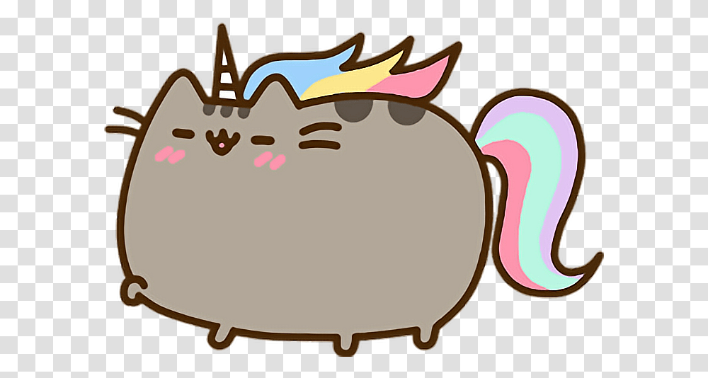 L P Pusheen Rainbow Unicorn, Birthday Cake, Dessert, Food, Animal Transparent Png