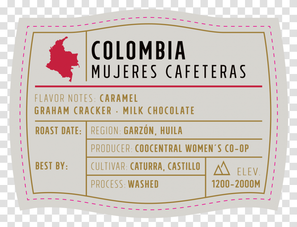 La Barba Colombia Mujeres Cafeteras, Paper, Ticket, Label Transparent Png