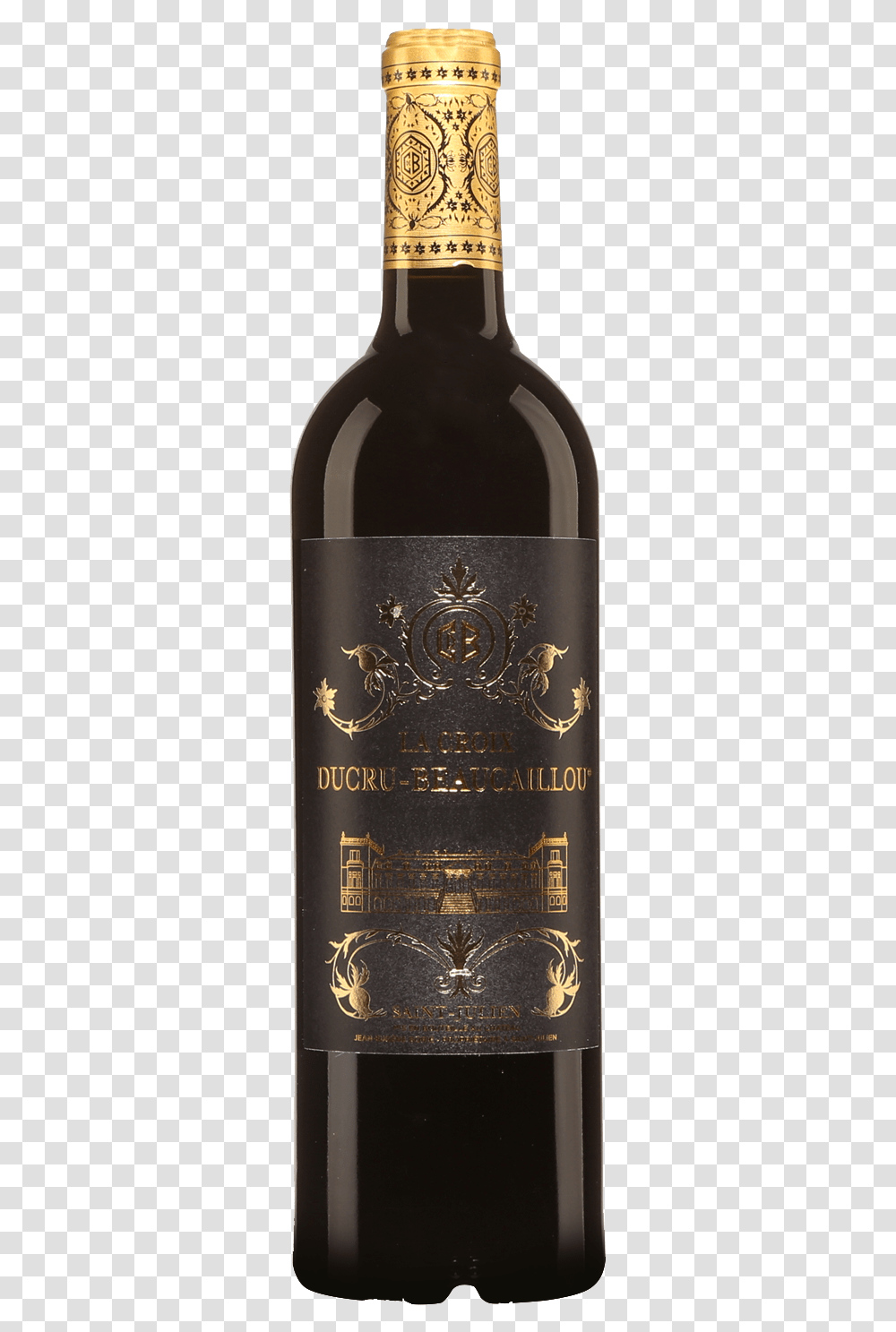 La Croix Ducru Beaucaillou Saint Julien Wine Bottle, Alcohol, Beverage, Drink, Beer Transparent Png