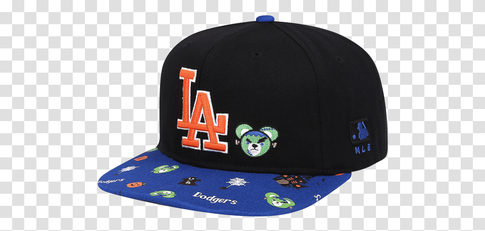La Dodgers Halloween Angry Bear Pattern Snapback Baseball Cap, Apparel, Hat Transparent Png