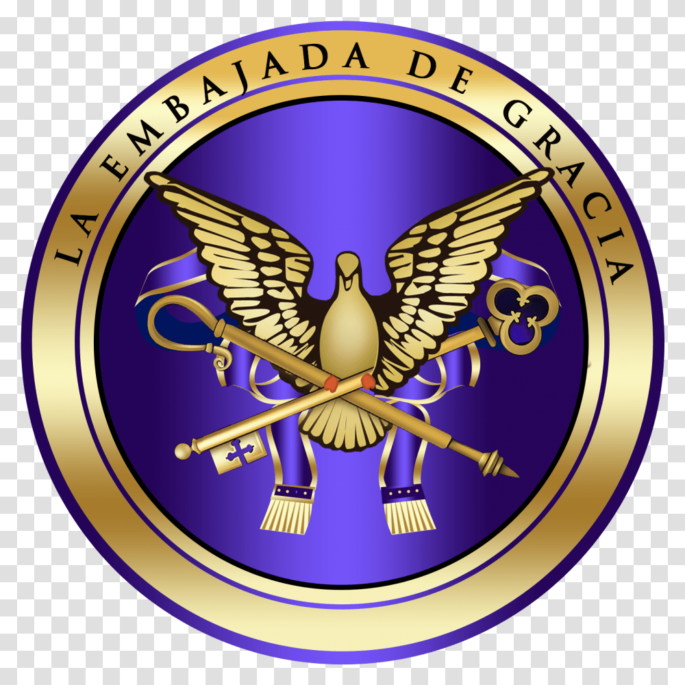 La Embajada De Gracia Emblem, Logo, Trademark, Bird Transparent Png