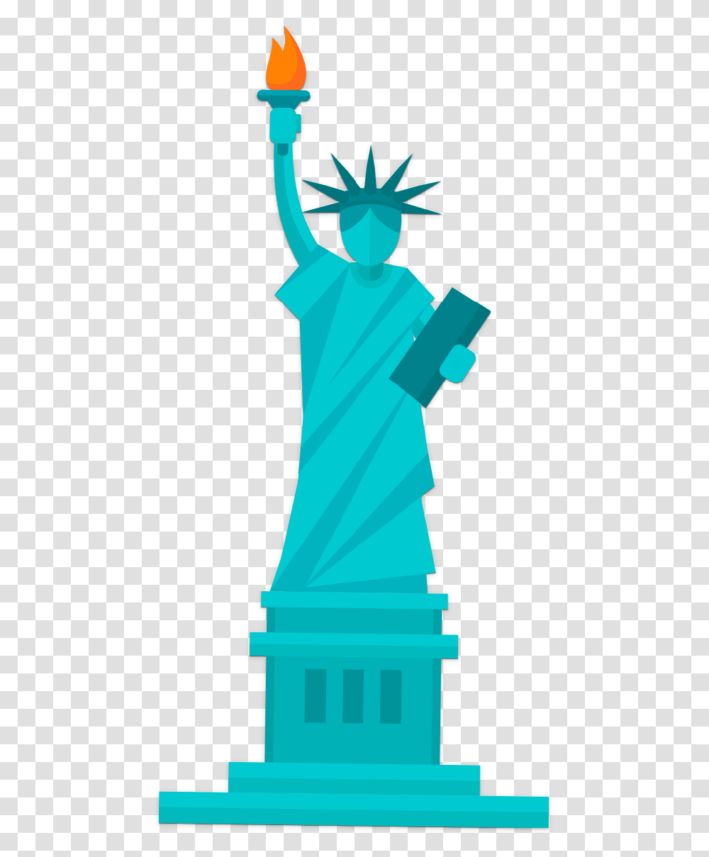 La Estatua De La Libertad Animada Clipart Download Illustration, Telescope, Hand, Bottle, Drawing Transparent Png