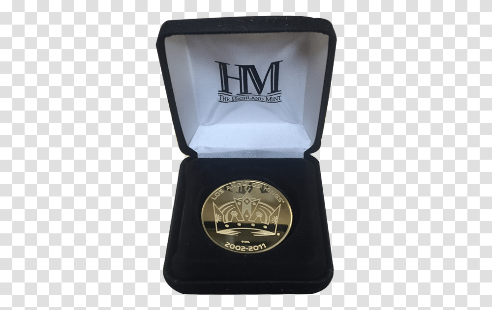 La Kings 50th Anniversary Shield Gold Minted Coin Silver, Trophy, Wristwatch, Logo Transparent Png