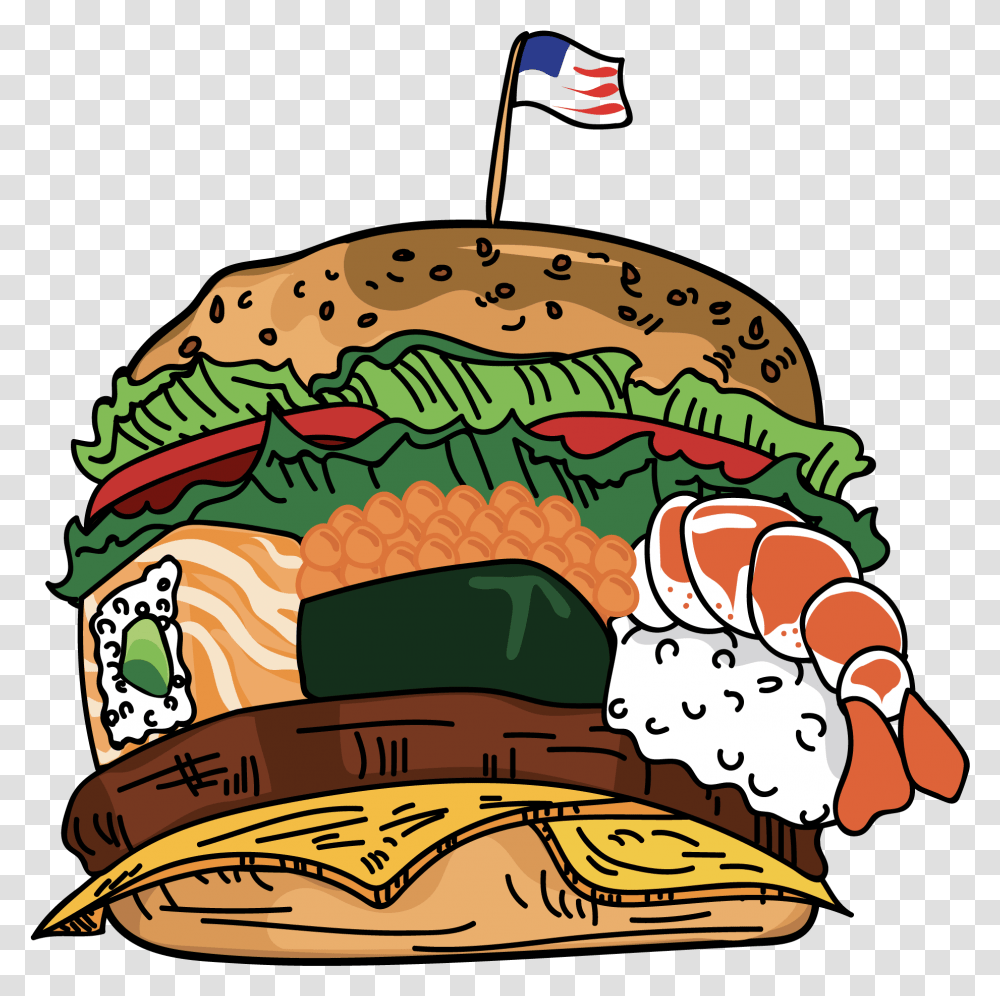 La Loves Its Japanese Food But The City Refuses To Hamburger Bun, Meal, Culinary, Bread, Deli Transparent Png