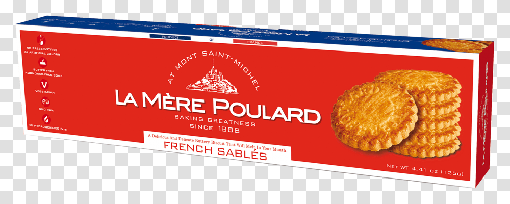 La Mere Poulard Sable Download French Biscuits, Bread, Food, Label Transparent Png