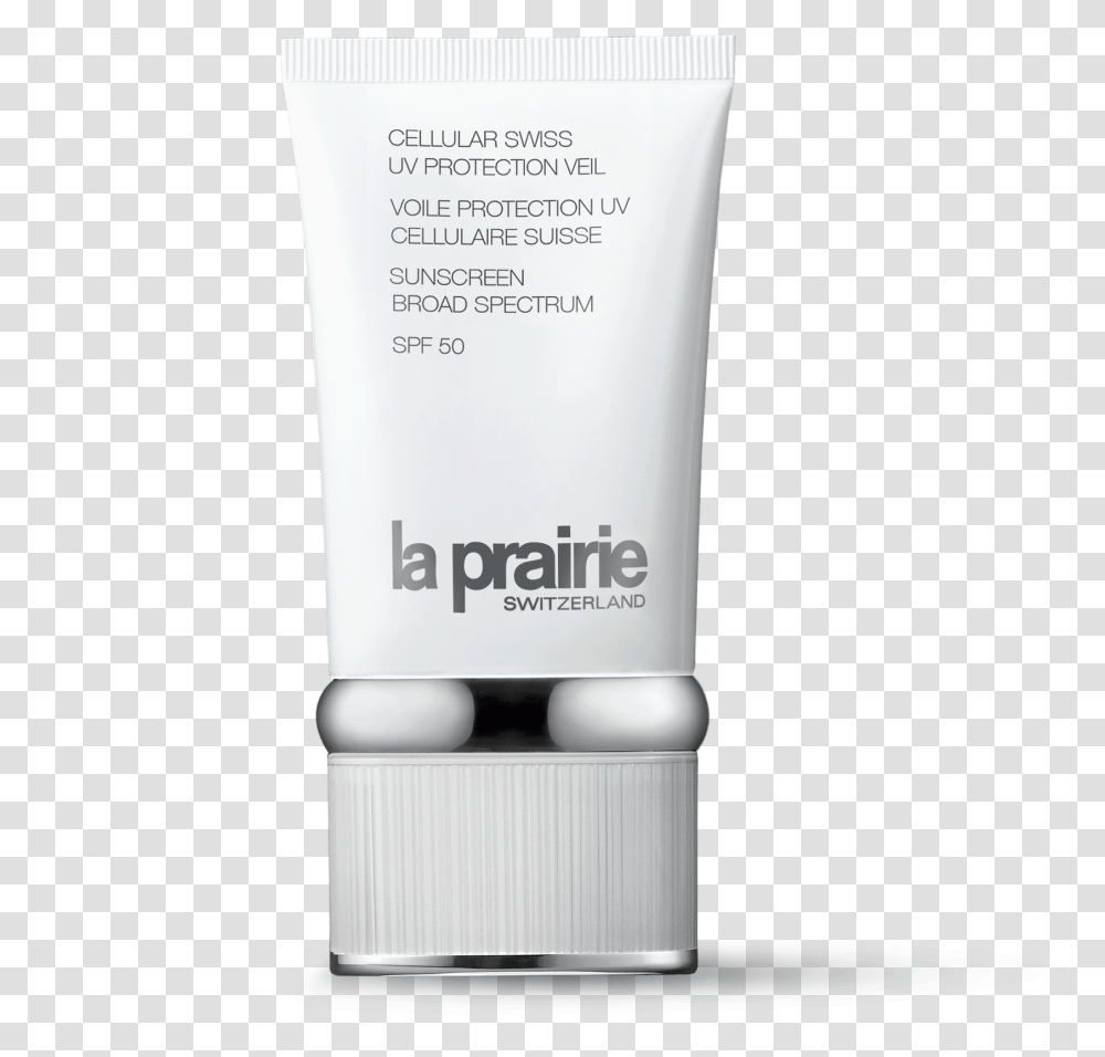 La Prairie Cellular Swiss Uv Protection Veil Sunscreen, Bottle, Cosmetics, Aftershave Transparent Png
