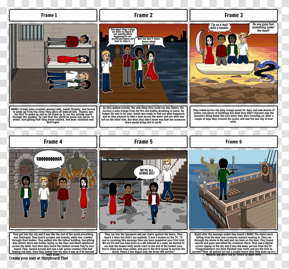 La Project Storyboard By Fatimah13khan Cartoon, Person, Human, Comics, Book Transparent Png