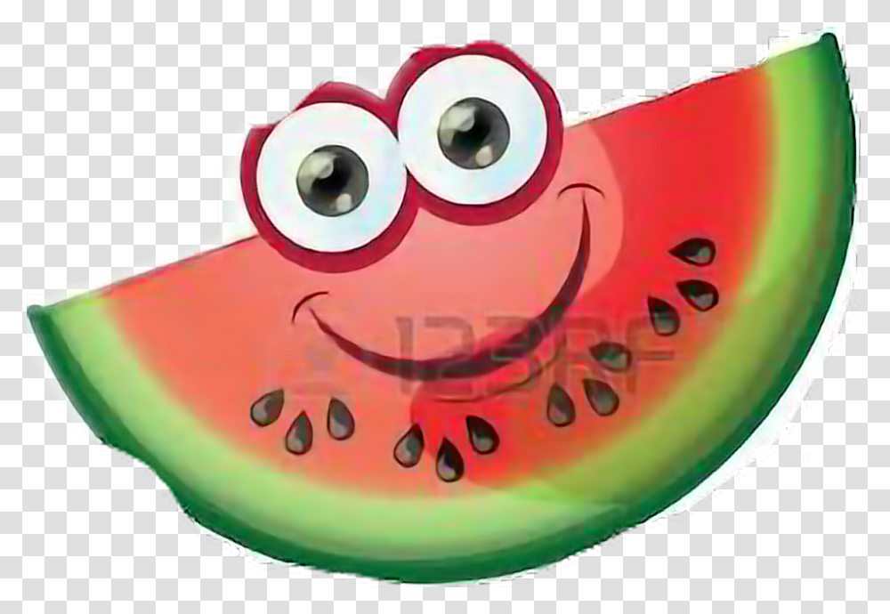 La Sandia Feliz La Sandia En Caricatura, Plant, Fruit, Food, Watermelon Transparent Png