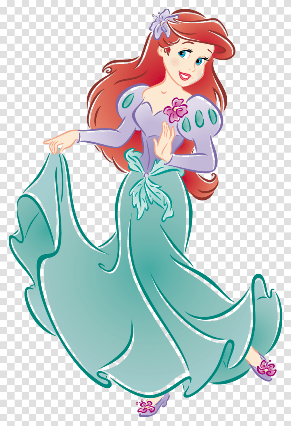 La Sirenita Princesa Ariel Cliparts Picture To Pin Ariel Princes, Apparel, Gown Transparent Png