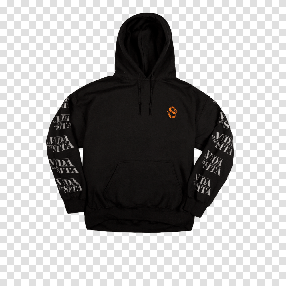 La Vida De Sita Black Hoodie Black Back Printed Sita Abellan, Apparel, Sweatshirt, Sweater Transparent Png