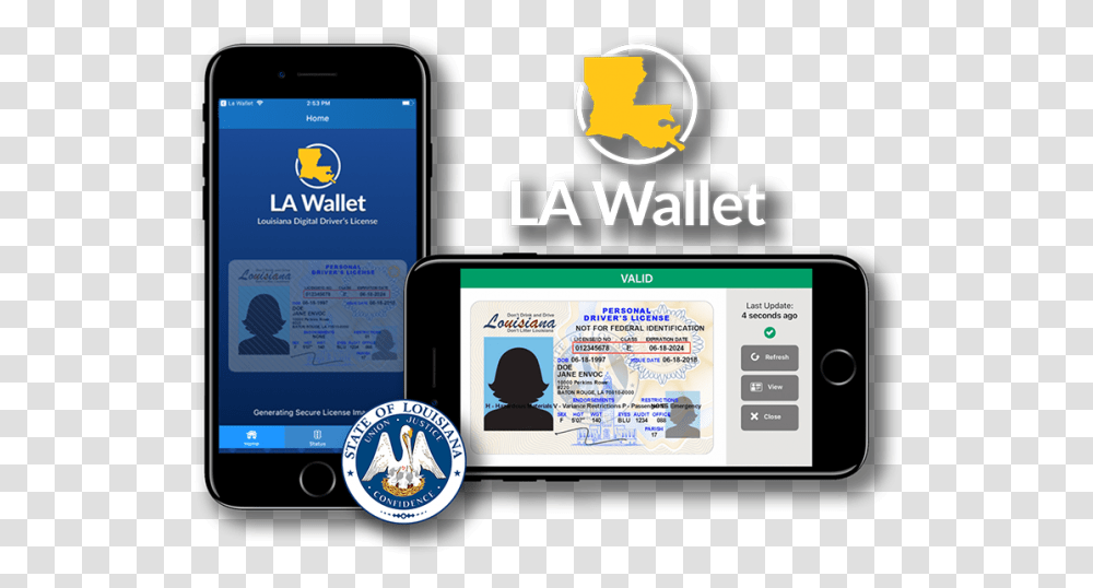 La Wallet Digital License, Mobile Phone, Electronics, Cell Phone Transparent Png