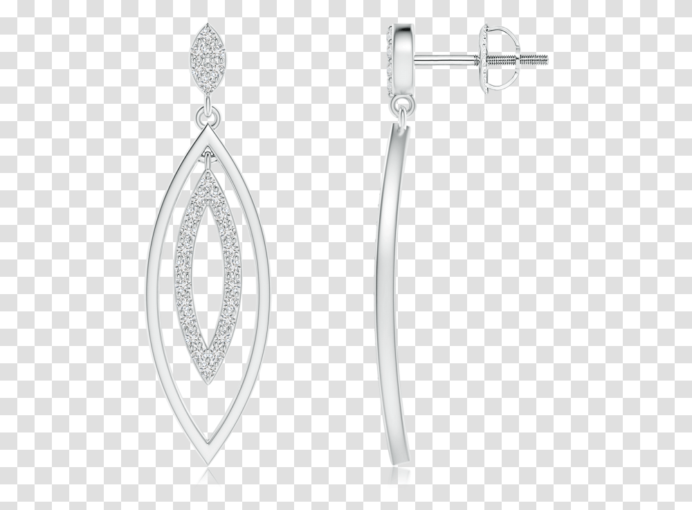 Lab Grown Diamond Elongated Double Marquise Drop Earrings Earrings, Jewelry, Accessories, Accessory Transparent Png
