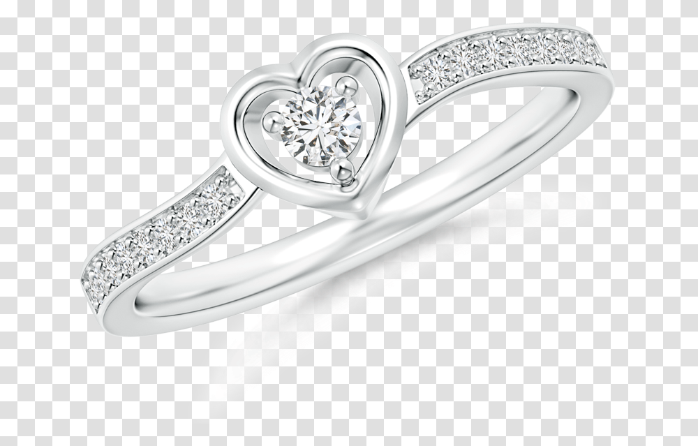 Lab Grown Diamond Open Heart Ring With Twisted Shank Pre Engagement Ring, Jewelry, Accessories, Accessory, Gemstone Transparent Png