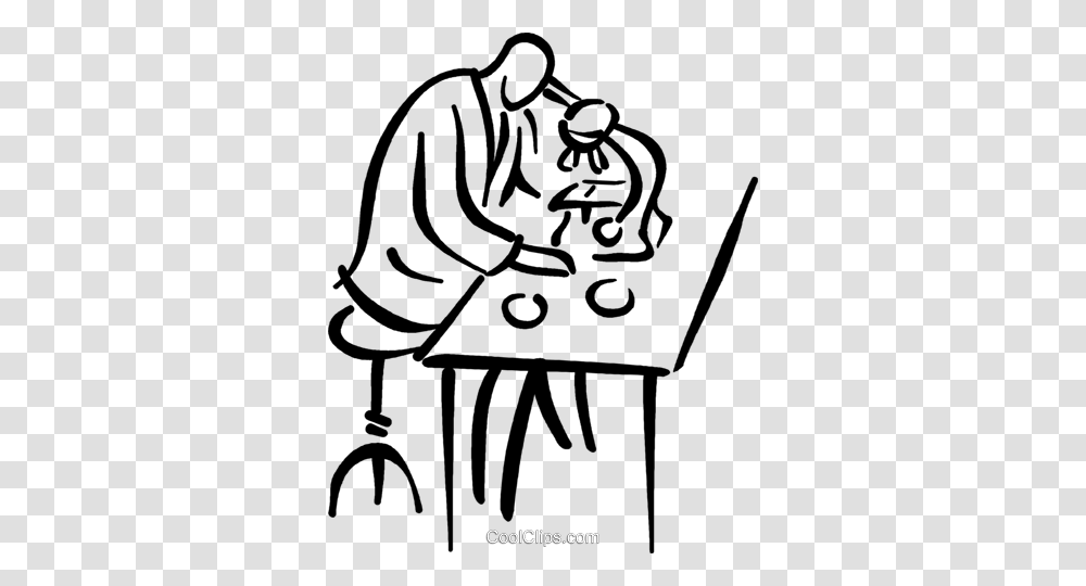 Lab Technician Doing Research Royalty Free Vector Clip Art, Drawing, Doodle Transparent Png