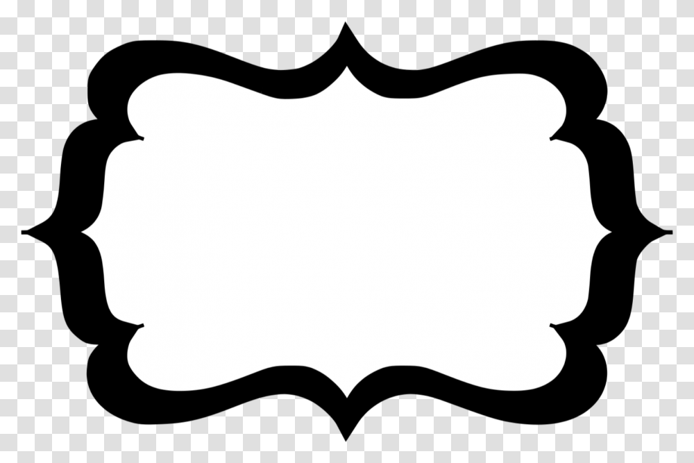 Label Clipart Label Outline Name Plate Design Border, Batman Logo, Stencil Transparent Png