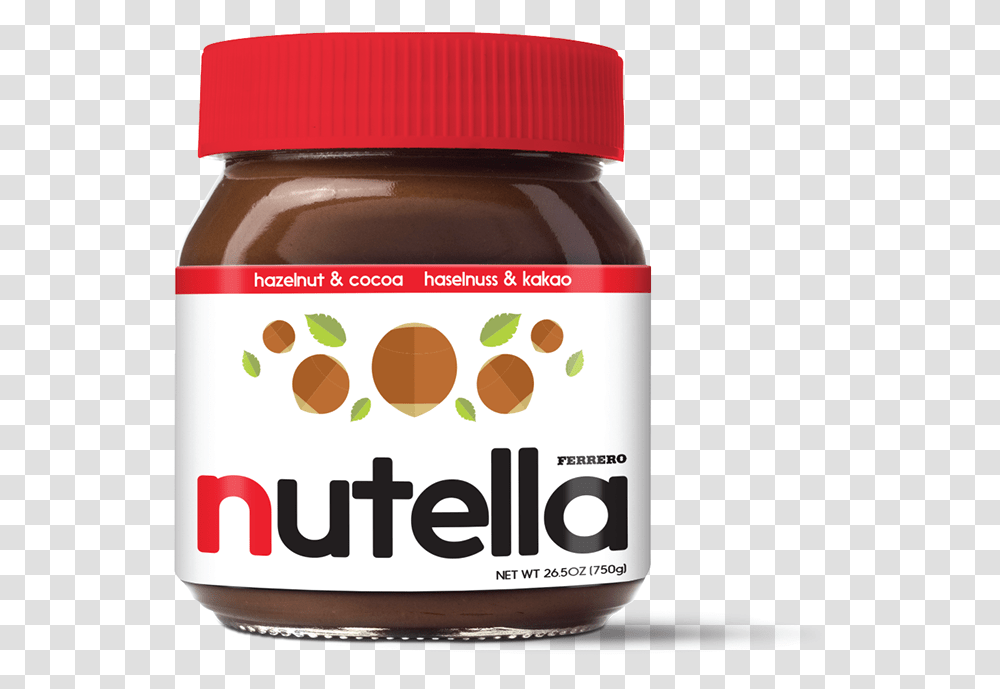 Label Design Nutella Chocolate, Food, Ketchup, Honey Transparent Png