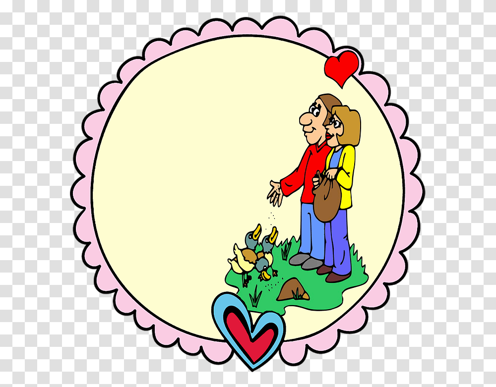 Label Frame Edge Casal People Man Woman Heart Clip Art, Crowd, Musical Instrument, Carnival, Leisure Activities Transparent Png