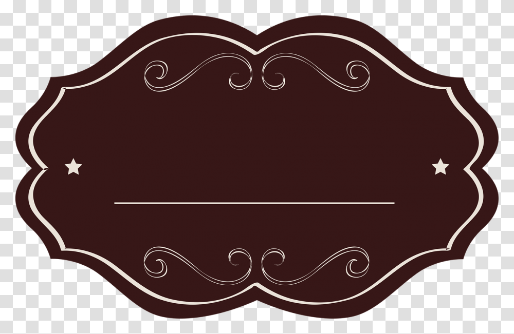 Label Tag Brown Oval Fancy Empty Drink Template Labels, Armor, Furniture, Screen, Electronics Transparent Png