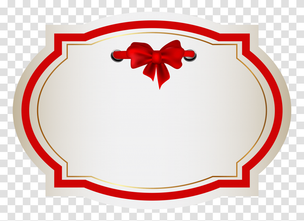 Label With Bow Clip Art, Gift Transparent Png