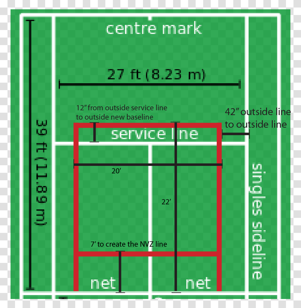 Labeled Simple Tennis Court Diagram, Sport, Sports, Field, Building Transparent Png