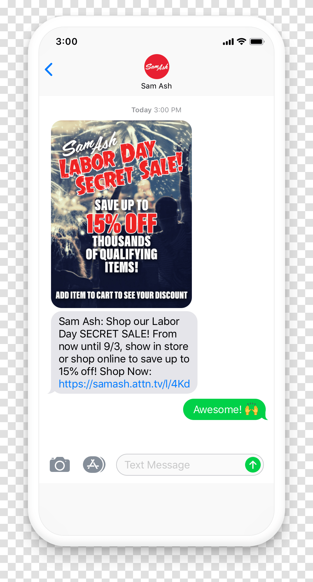 Labor Day Weekend Secret Sale Promotion Sam Ash Sent Poster, Mobile Phone, Electronics, Cell Phone Transparent Png
