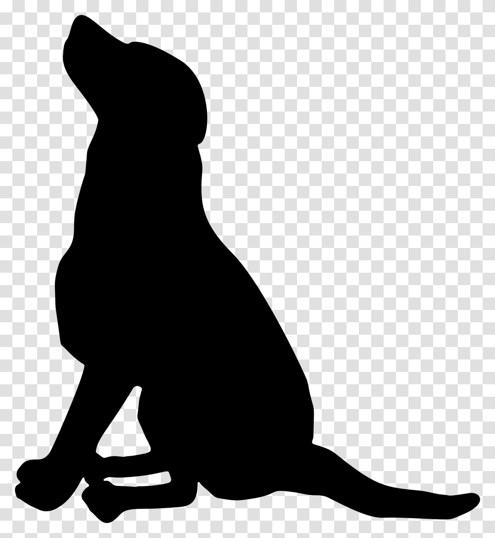 Labrador Retriever Silhouette Clip Art Sitting Dog Silhouette, Gray, World Of Warcraft Transparent Png