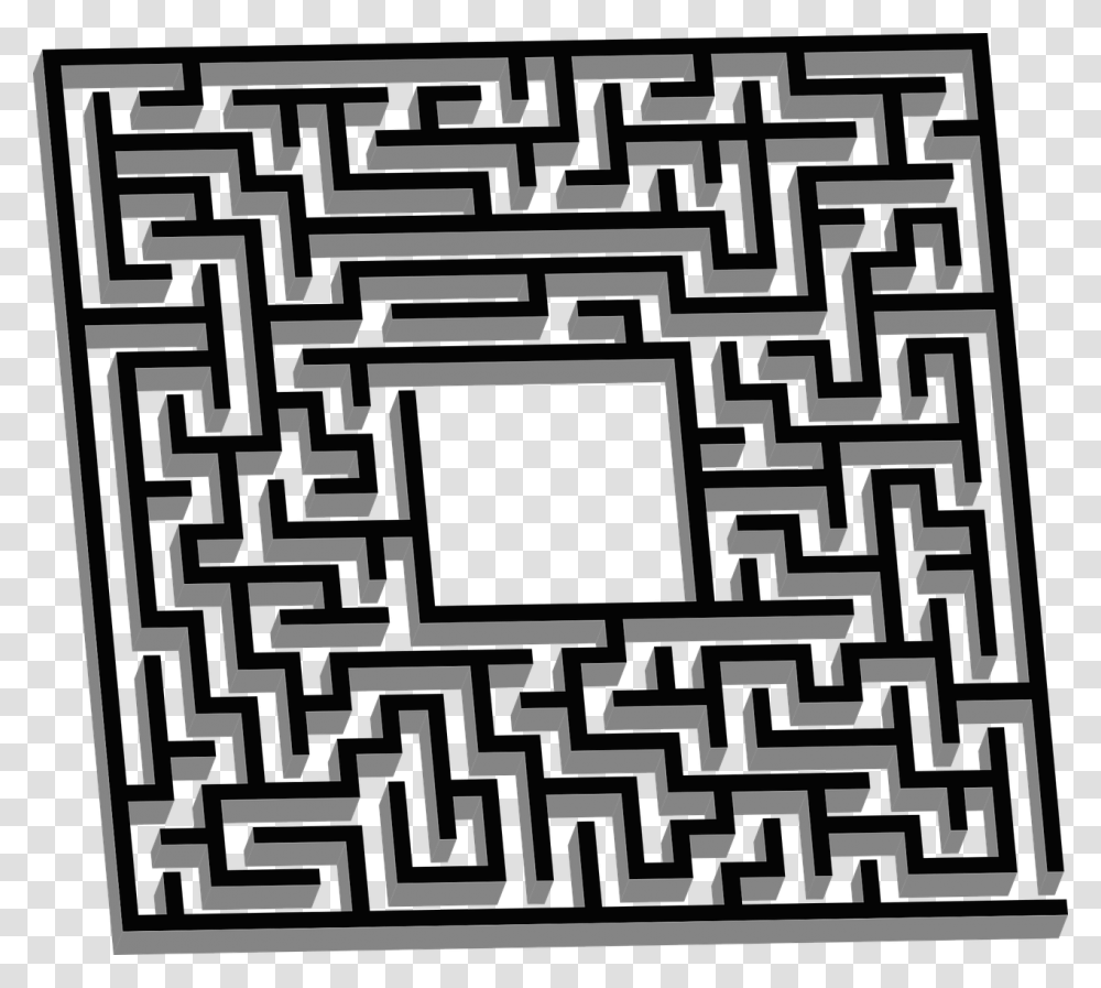 Labyrinth Maze Lost Puzzle 3d Perspective 3d Maze, Rug Transparent Png