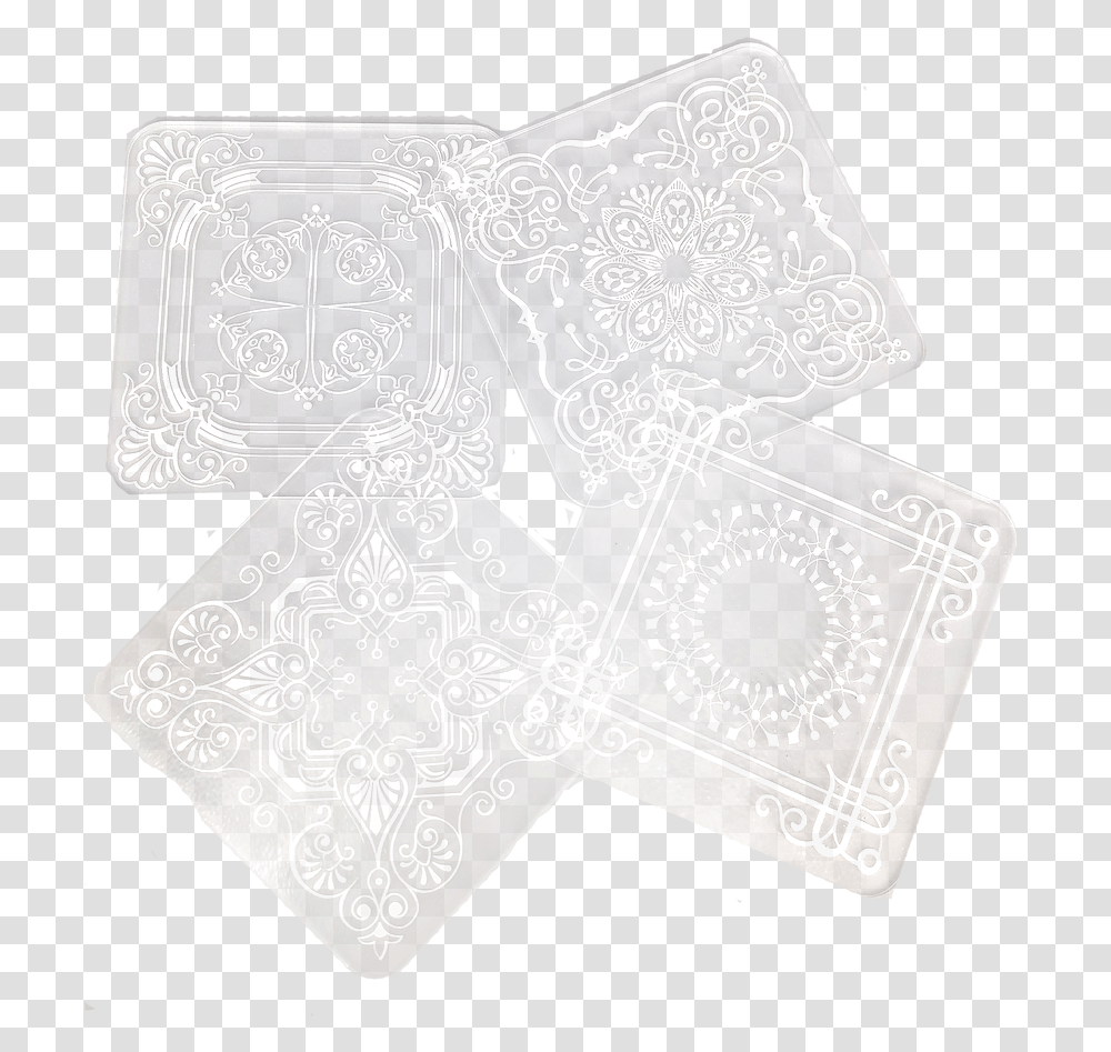 Lace Doily Pattern Coasters Motif, Text, Alphabet, Symbol, Recycling Symbol Transparent Png