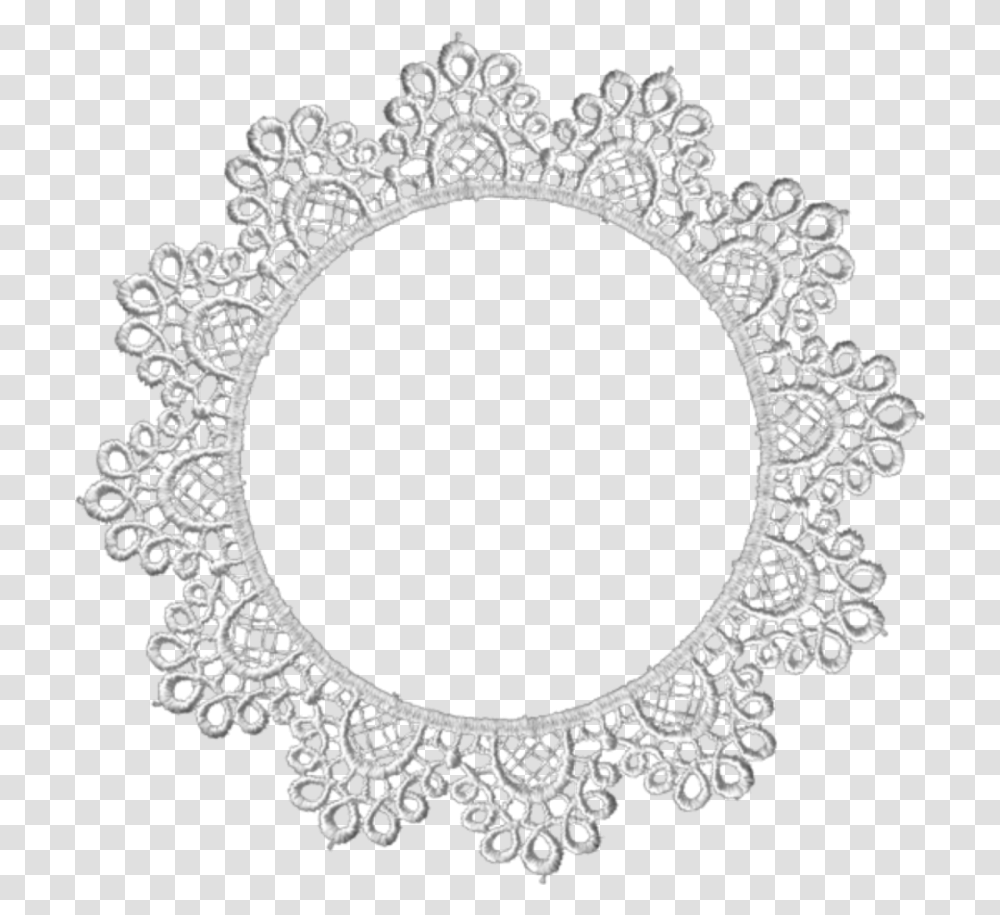 Lace Doily White Frame Lace Circle Lace Circle, Bracelet, Jewelry, Accessories, Accessory Transparent Png