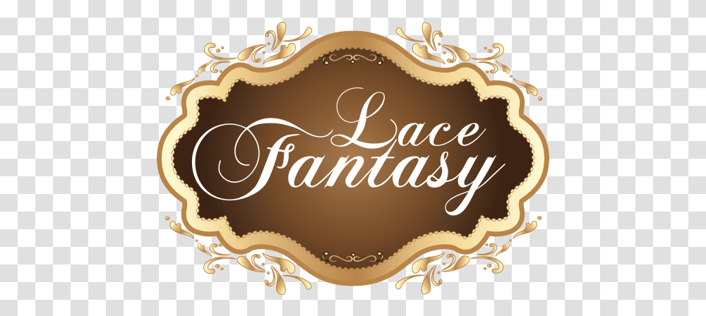 Lace Fantasy Logo Calligraphy, Birthday Cake, Dessert, Food, Text Transparent Png