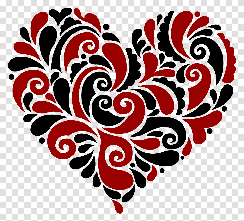 Lace Heart Svg Arkansas Razorbacks Heart, Floral Design, Pattern Transparent Png