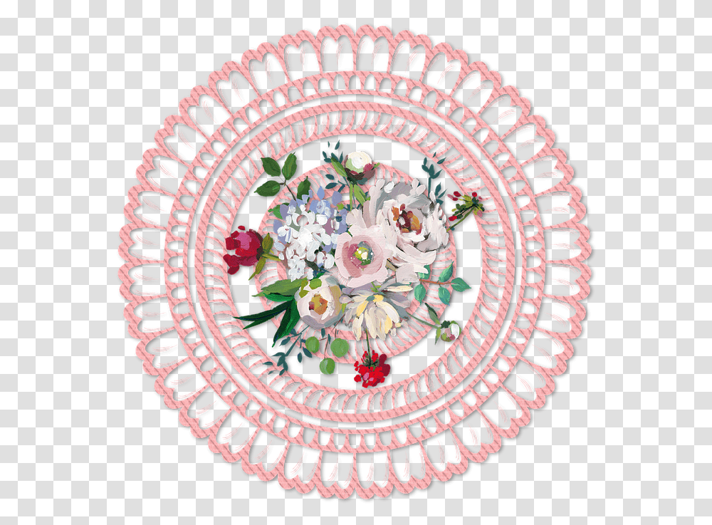 Lace Scrapbook Side Embroidery Rose Flowers Pink Criminal Justice System Philippines Five Pillars, Rug, Pattern Transparent Png